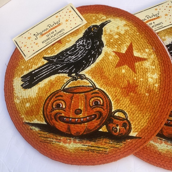 Johanna Parker | Halloween Placemat & Napkin Bundle 8 piece place setting - Picture 2 of 9